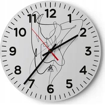 Hodiny Kuchyňské nástěnné hodiny 30x30 Abstrakce Moderní skleněné hodiny Tiché