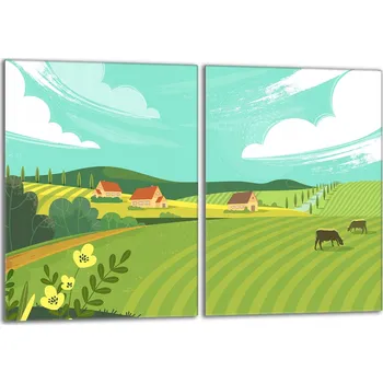 Kuchyňské prkénko Krájecí deska TMK ArtDeko sklo 2 ks