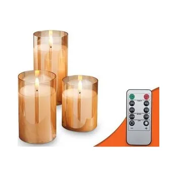 Svíčka Vosková LED svíčka MOON IN THE ROOM ML92 sada 3ks