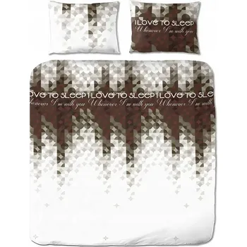 Povlečení MODERNÍ BAVLNĚNÉ POVLEČENÍ ANEEZA "LOVE DOTS" 140x200 (2 díly)