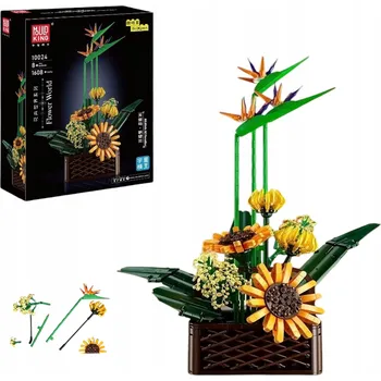 ostatní stavebnice STAVEBNICE BLOKY SLUNEČNICOVÉ KVĚTINY V KVĚTINÁČKU 160 8 DÍLŮ COIL