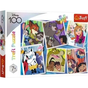 Puzzle TREFL Disney 100 let: Postavičky Disney 200 dílků