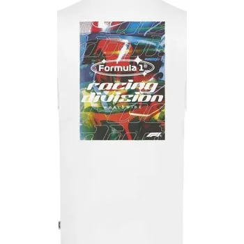 Pánské tričko Volnočasové tričko Formule 1 Racing Divison bílé M