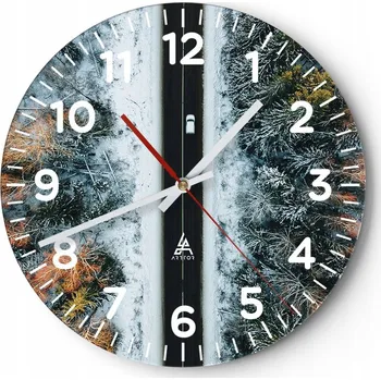 Hodiny Kuchyňské nástěnné hodiny 30x30 Krajina Moderní Skleněné hodiny do obýváku Tiché