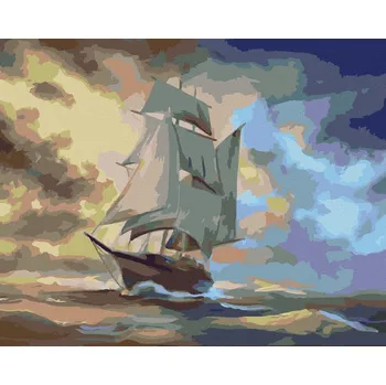 zuty Zuty - Malování Podle Čísel - Plachetnice Na Moři (D. Rusty Rust), 40X50 Cm, Plátno