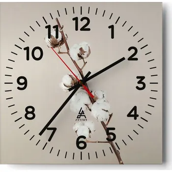 Hodiny Nástěnné hodiny do obýváku 40x40 Květ Příroda Tichý Skleněné hodiny Bez hlučnosti