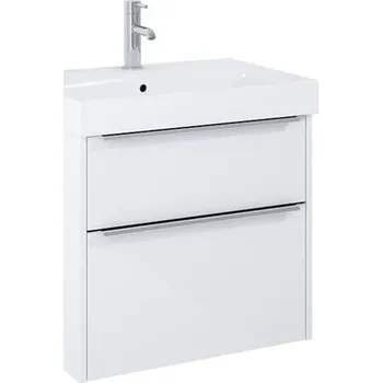 Koupelnový nábytek Koupelnová skříňka s umyvadlem Jika Cube 62,5x62x44 cm bílá lesk H40B2324025002