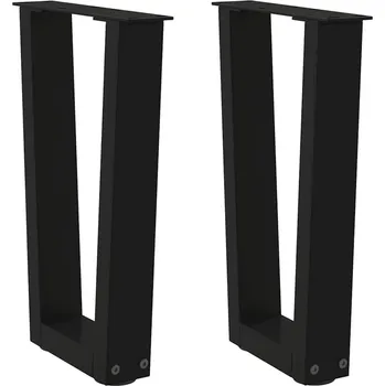 Stolová podnož OMAXI Nohy konferenčního stolku ve tvaru V, 2 ks, černé, 38 x (42-43,3) cm, ocel 957895