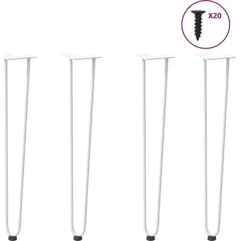 Konferenční stolek OMAXI Vlásenkové nohy pro konzolové stolky 4 ks bílé 72 cm masivní ocel 955907