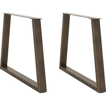 Stolová podnož OMAXI Nohy k jídelnímu stolu ve tvaru V, 2 ks, přírodní ocel, 90 x (72-73,3) cm, ocel 957444