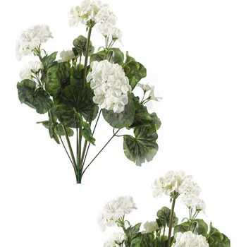 umělá květina Umělá Pelargonie Bílá Kytice na Balkon Terasa