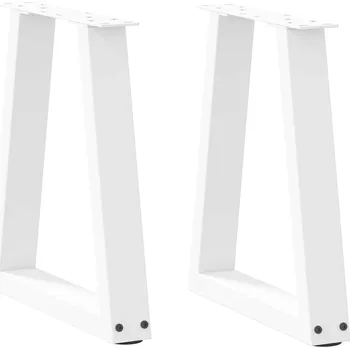 Stolová podnož OMAXI Nohy konferenčního stolku ve tvaru V, 2 ks, bílé, 28 x (42-43,3) cm, ocel 957062