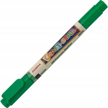 Dekorativní fix, oboustranný, permanentní zelený Zebra Craft Star