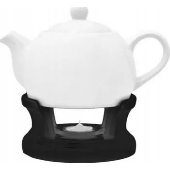 Konvice na čaj Tradiční keramická Konvice Bella Fiore 1 l bílá, černá, multicolor