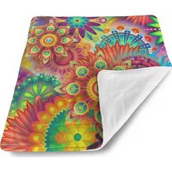 deka Sablio Dětská deka pro miminko Barevné obrazce - 80x100 cm