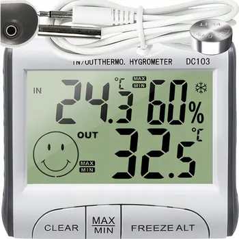 Meteostanice Teploměr Nexeri LCD teploměr Meteorologická stanice bílá