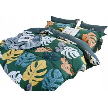 Povlečení POVLEČENÍ 160X200 BAVLNA SATÉN + 2 POVLAKY NA POLŠTÁŘE 70X80 KWIATY SADA POVLEČENÍ