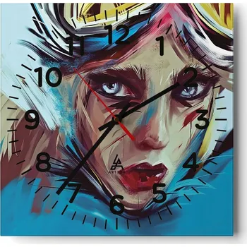 Hodiny Nástěnné hodiny do obýváku 40x40 Abstrakce Tiché hodiny Skleněné hodiny Bez hlučnosti