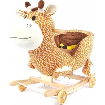 Hračka pro nejmenší Interaktivní žirafa na houpačce Homcom 330-006 s hudbou