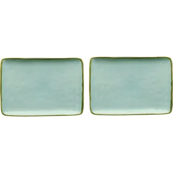 Talíř Sada 2 táců Rose & Tulipani Concerto Verde Acqua 27 x 19 cm