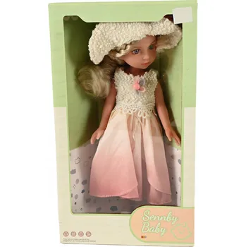 Panenka PANENKA V KLOBOUKU JAKO ŽIVÁ REALISTICKÝ OBLIČEJ HOLČIČKA S BLOND VLASY