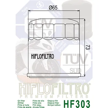 Olejový filtr Olejový filtr Hiflo HF303C stříbrný filtr pro motorku HONDA XRV 650 AFRICA TWIN rok 88-90
