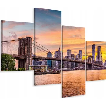 Obraz Vícedílný obraz New York 3D Most 160x100 cm