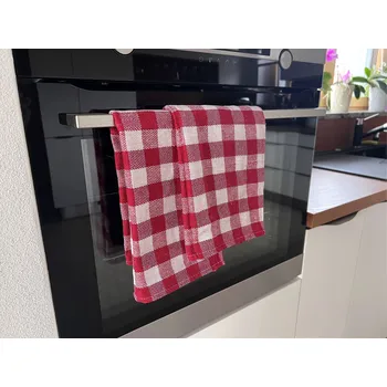 Utěrka Bavlněná utěrka multipack červená kostka 5ks