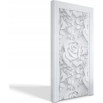 Fototapeta Ozdobná dekorativní fólie na dveře, nábytek, skříň - Papírové růže 85x205 cm