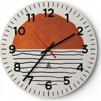 Hodiny Kuchyňské nástěnné hodiny 30x30 Abstrakce Moderní skleněné hodiny Tiché