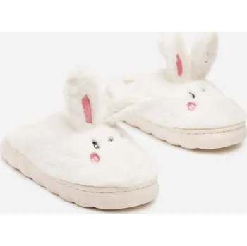 Dámské pantofle Zateplené dámské papuče bílý zajíc C71-42, VELIKOST 38/39