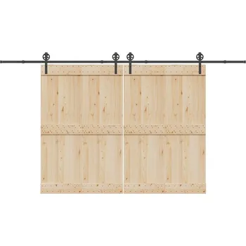 Nábytkové kování OMAXI Sada příslušenství pro posuvné dveře 400 cm ocelová černá 857997