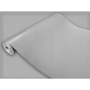 Tapeta Dekorativní dýha Barva Šedá Matná Fólie na nábytek Stůl Skříně 45 cm