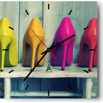 Hodiny Velké nástěnné hodiny na zeď 40x40 Moderní skleněné hodiny Čtvercové Tiché