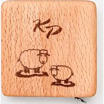 metr Knitpro Svinovací metr dřevěný čvercový délka 150Cm (Retractable Tape Measure Beech Wood Square 150Cm)