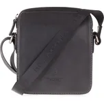 Pánská nylonová taška přes rameno Hexagona 299176 černá s koženou klopnou