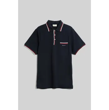 Pánské oblečení POLOKOŠILE GANT 2-COL TIPPING SS PIQUE POLO EVENING BLUE