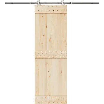 Nábytkové kování Sada příslušenství pro posuvné dveře 200 cm nerez ocel stříbrná - 8721102849121