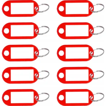 Přívěsky na klíče přívěsek na klíče 10x Identifikátor přívěsek na klíče ČERVENÝ