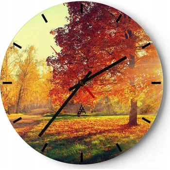 Hodiny Velké nástěnné hodiny 40x40 Krajina Skleněné hodiny Kulatý Tiché