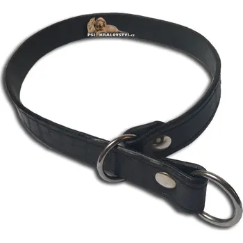 Obojek pro psa MZ - potřeby pro lovecké psy Obojek stahovací plochá kůže tmavě hnědý Velikost: 35cm