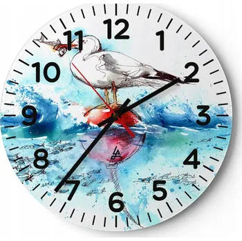 Hodiny Kuchyňské nástěnné hodiny 30x30 Abstrakce Moderní skleněné hodiny Tiché