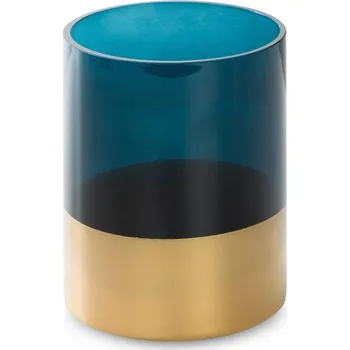 Svícen Skleněný svícen LILI6 tyrkysový 12 x 15 cm