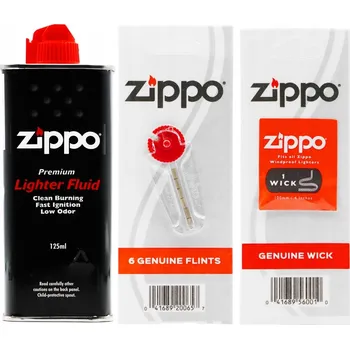 Sada Benzín Zippo 125 ml Knot Kameny Vata s plstí