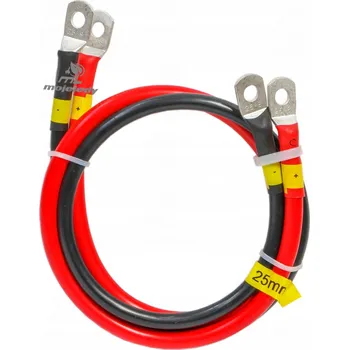 elektrický kabel Sada 2x 300cm kabel LGY 25mm² s oky M8 pro připojení k akumulátoru (baterii)