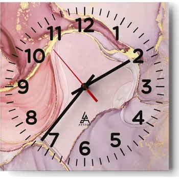 Hodiny Kuchyňské nástěnné hodiny 30x30 Abstrakce Skleněné hodiny do obýváku Moderní Tiché