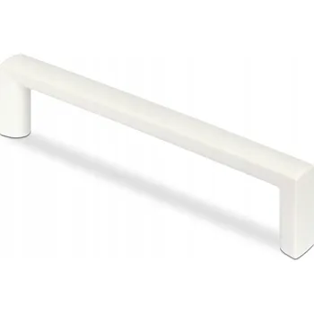 Nábytkové kování Nábytková úchytka klasická bílá pololesklá 10,3 x 1,3 x 2,9 cm