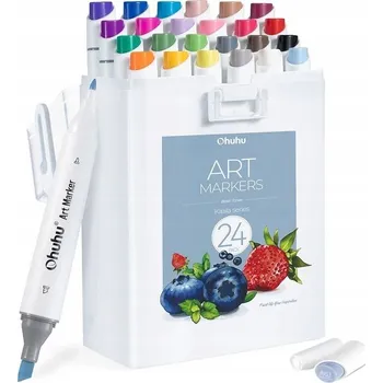 Ohuhu 24 Lihové Fixy se štětcovými hroty + blender + Pouzdro