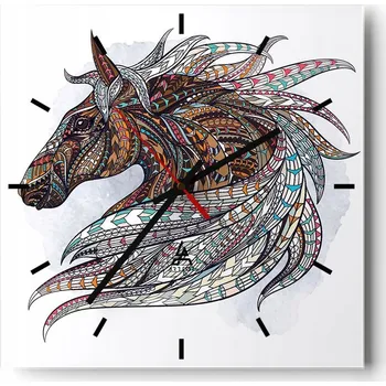 Hodiny Velké nástěnné hodiny 40x40 Abstrakce Skleněné tiché hodiny