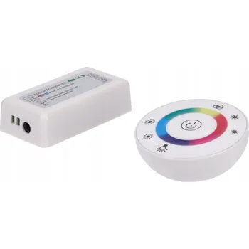 LED osvětlení LED RGB ovladač 3x6A kulatý RF bílý 12-24V